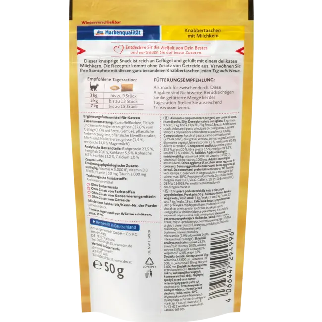 Dein Bestes Hemels, Kattensnoepjes, Snoeptassen Met Melkkernij 50 g