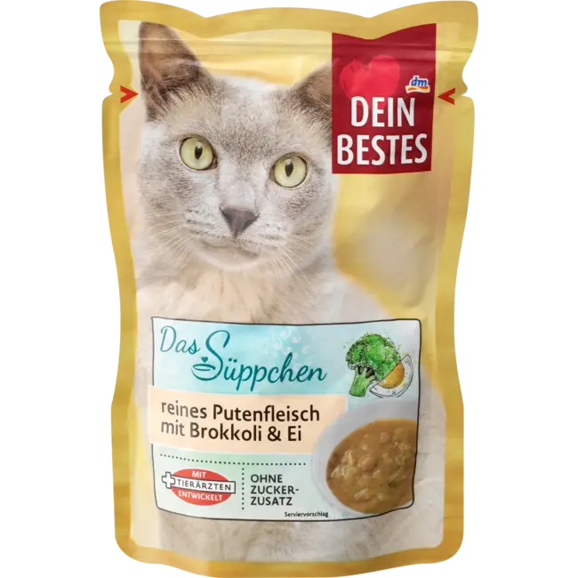 Dein Bestes Natvoer Kat Soep Met Kalkoen, Broccoli & Ei, De Soep 40 g