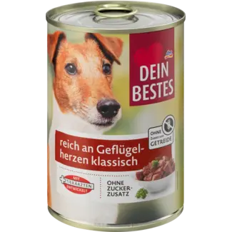 Dein Bestes Dein Bestes Natvoer Hond Met Gevogelteharten