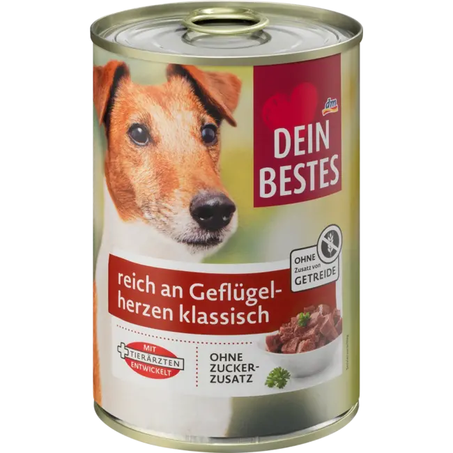 Dein Bestes Natvoer Hond Met Gevogelteharten 400 g