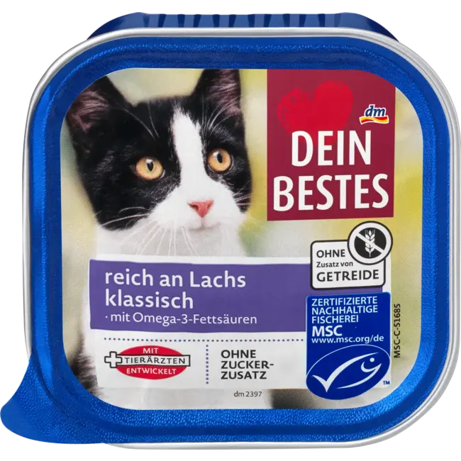 Dein Bestes Natvoer Kat Met Zalm, Msc-gecertificeerd 100 g