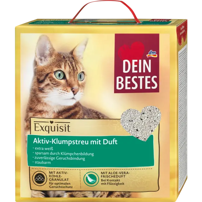 Dein Bestes Kattenbakvulling Actieve Klonterbakvulling Met Aloë Vera Geur, Exquisit 6 l