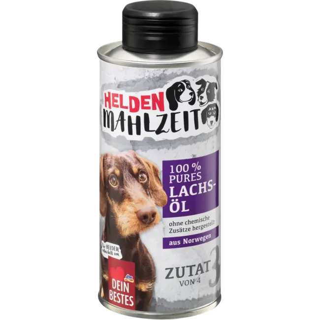 Dein Bestes Voedingssupplement Hond Pure Zalmolie, Heldenmaaltijd 250 ml