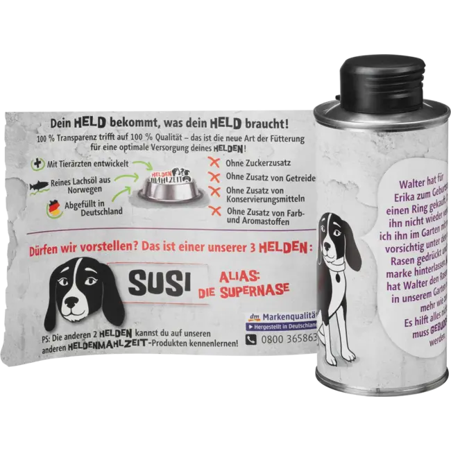 Dein Bestes Voedingssupplement Hond Pure Zalmolie, Heldenmaaltijd 250 ml
