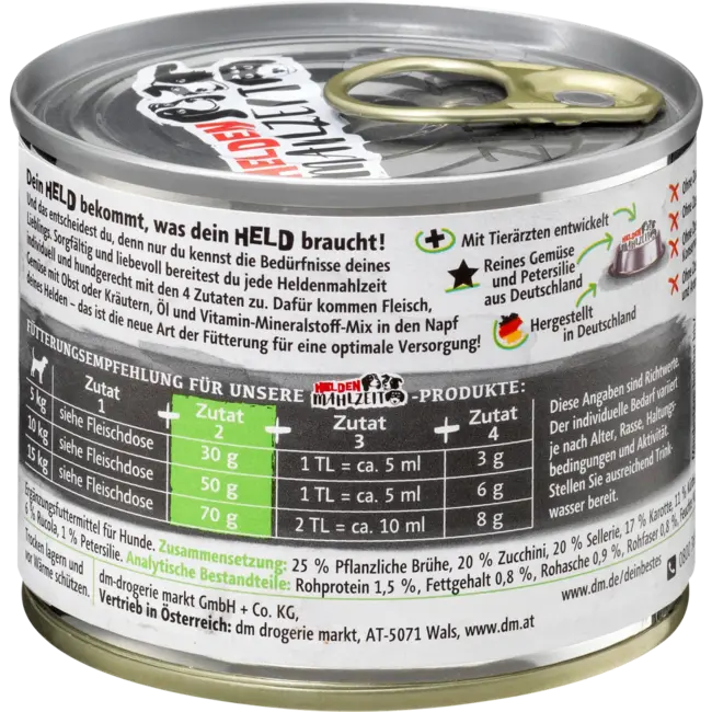 Dein Bestes Natvoer Hond Groentemix, Heldenmaaltijd 175 g