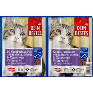 Dein Bestes Dein Bestes Kattensnack Knabbelstaafjes Met Zalm (10 Stuks)