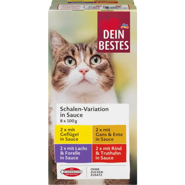 Dein Bestes Katten Natvoer Variaties In Saus Multipack (8x100g) 800 g