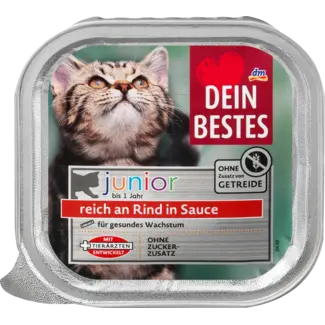 Dein Bestes Dein Bestes Junior Katten Natvoer Kitten Met Rund In Saus