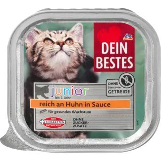 Dein Bestes Dein Bestes Junior Katten Natvoer Kitten Rijk Aan Kip In Saus