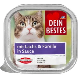 Dein Bestes Dein Bestes Katten Natvoer Met Zalm & Forel In Saus