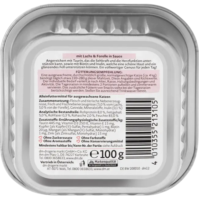 Dein Bestes Natvoer Kat Met Zalm & Forel In Saus 100 g