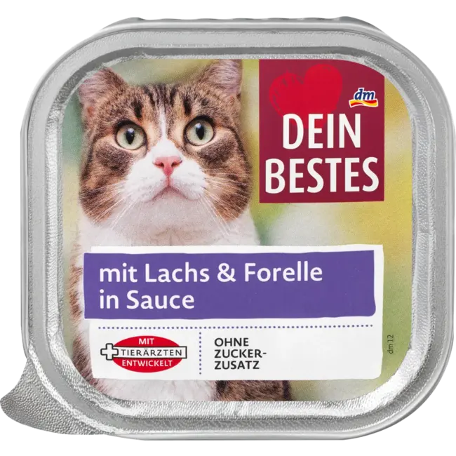 Dein Bestes Natvoer Kat Met Zalm & Forel In Saus 100 g