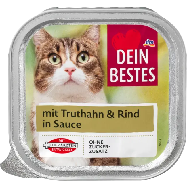 Dein Bestes Natvoer Kat Met Rund & Kalkoen In Saus 100 g