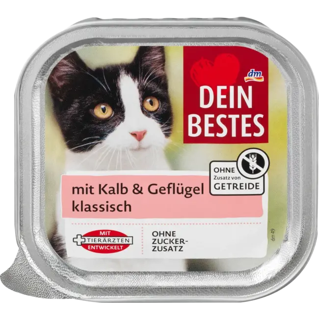 Dein Bestes Natvoer Kat Met Kalf & Gevogelte 100 g