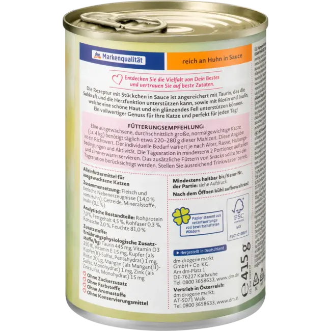 Dein Bestes Natvoer Kat Kip In Saus 415 g