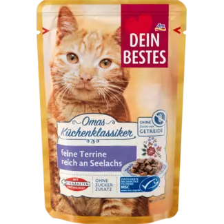 Dein Bestes Dein Bestes Oma 's Keukenklassieker Katten Natvoer Terrine Met Koolvis, Aardappelen & Spinazie