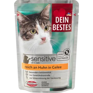 Dein Bestes Dein Bestes Katten Natvoer Sensitive Met Kip In Gelei