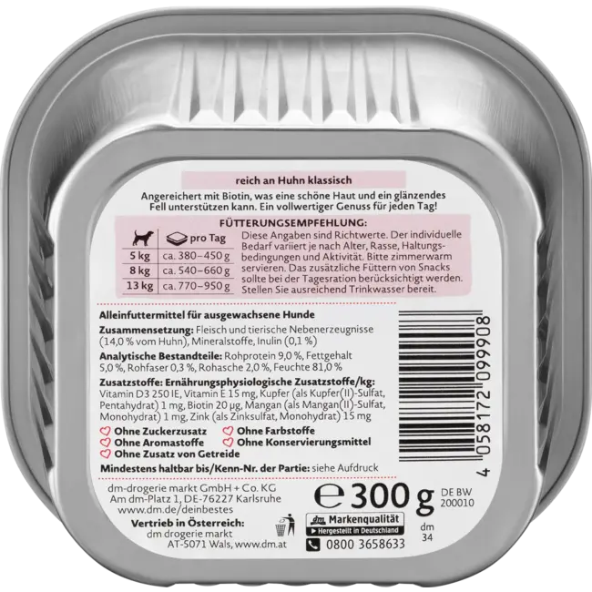 Dein Bestes Natvoer Hond Met Kip 300 g