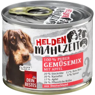 Dein Bestes Dein Bestes Heldenmaaltijd Honden Natvoer 100% Groentemix Met Appel