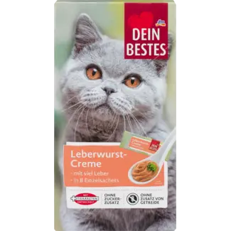 Dein Bestes Dein Bestes Kattensnack Leverworstcrème Met Lever 8 Stuks