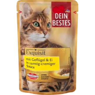 Dein Bestes Dein Bestes Exquisit Katten Natvoer Met Gevogelte & Ei In Saus