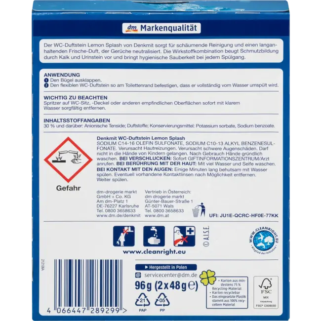 Denkmit Wc-duftstein Citroen Splash 2 St