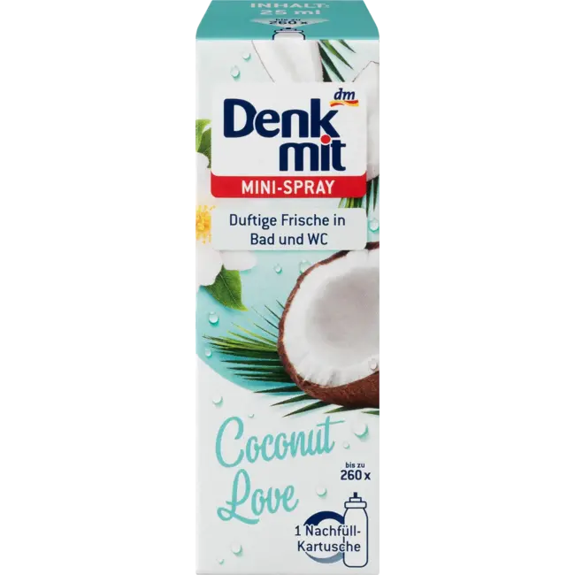 Denkmit Luchtverfrisser Minispray Coconut Love Navulverpakking 25 ml