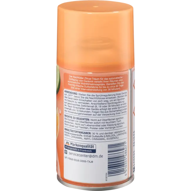 Denkmit Luchtverfrisser Automatische Geurspray Citrusruimte Navulverpakking 250 ml