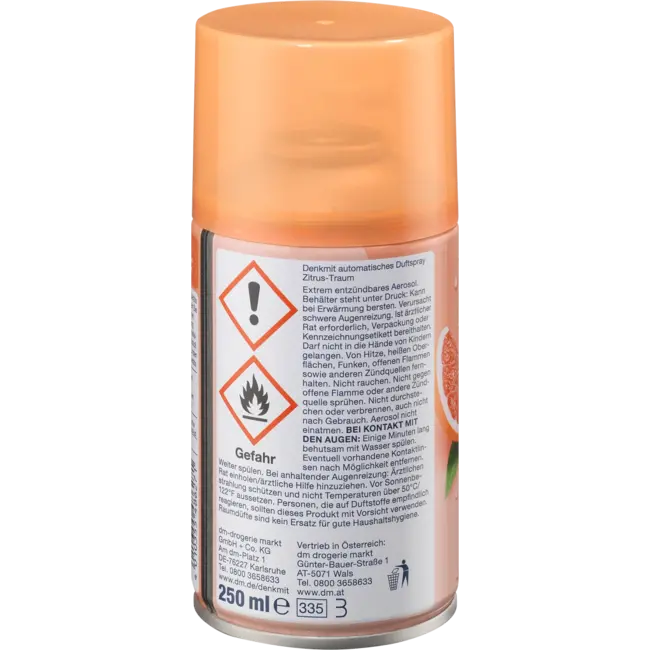 Denkmit Luchtverfrisser Automatische Geurspray Citrusruimte Navulverpakking 250 ml