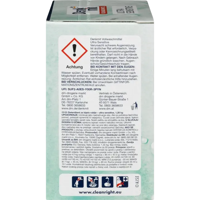 Denkmit Wasmiddel Poeder Ultra Sensitive 1.35 kg
