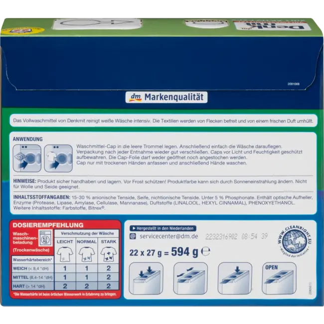 Denkmit Wasmiddel 3in1 Actief Caps 22 St