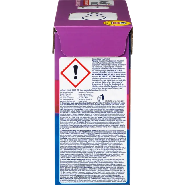 Denkmit Kleurwasmiddel 3in1 Actief Caps 22 St