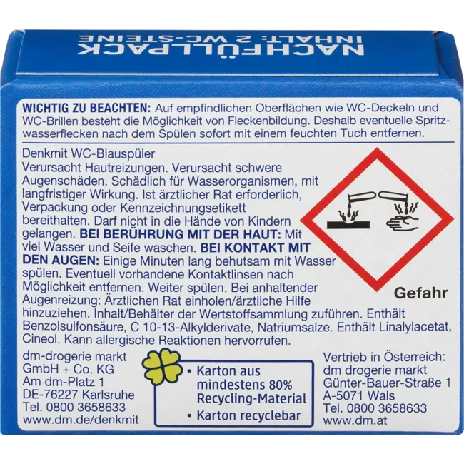 Denkmit Toiletblusspoelmiddel Navulverpakking 2 St