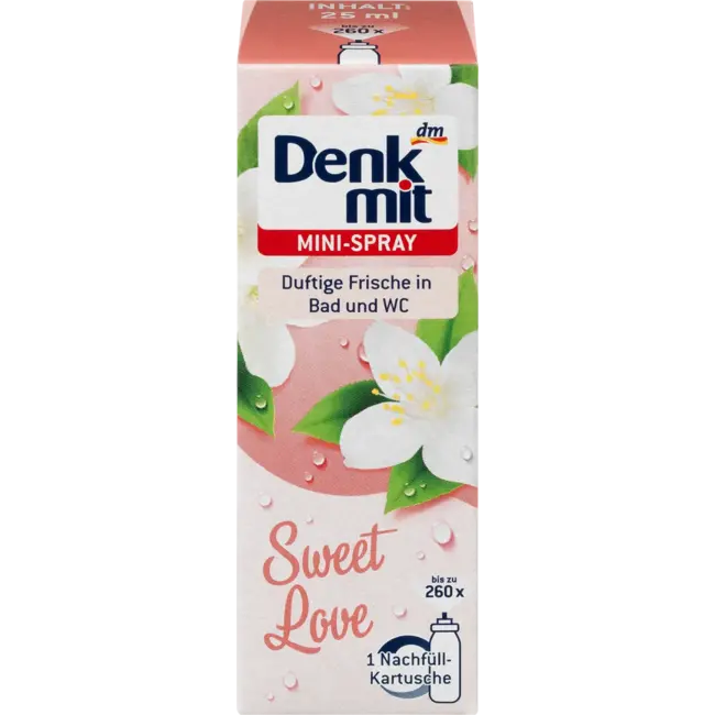 Denkmit Luchtverfrisser Mini-spray Sweet Love Navulverpakking 25 ml