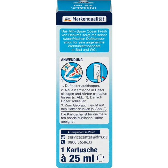 Denkmit Luchtverfrisser Mini-spray Ocean Fresh Navulverpakking 25 ml