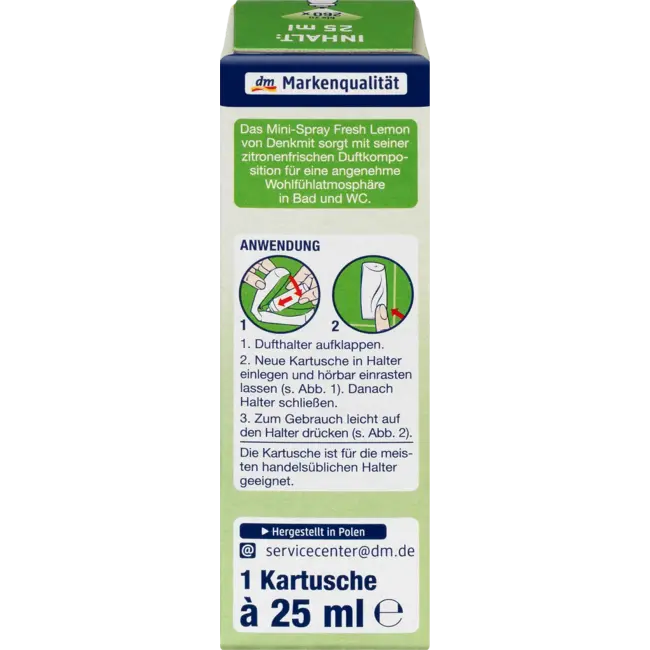 Denkmit Luchtverfrisser Mini-spray Fresh Lemon Navulverpakking 25 ml