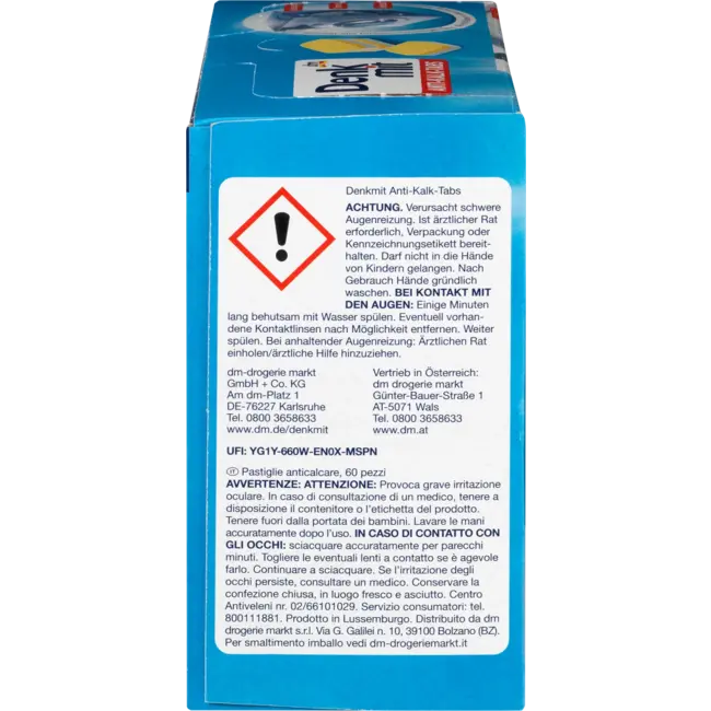 Denkmit Wasmachinereiniger Tabs Anti-kalk 60 St