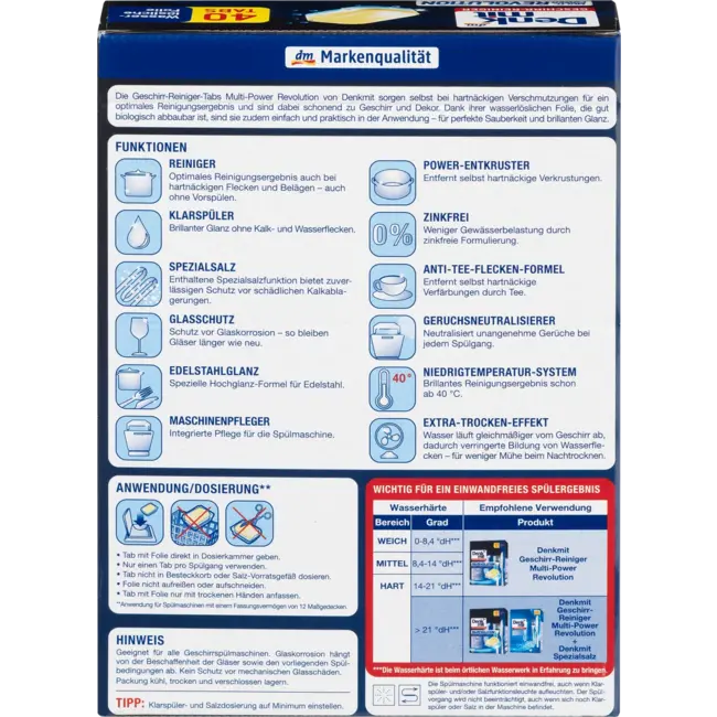 Denkmit Vaatwastabletten Multi-power Revolution 40 St