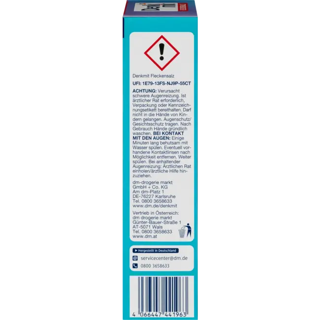 Denkmit Vlekverwijderaar Zout Voor Wit & Gekleurd Wasgoed 500 g