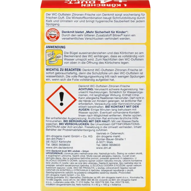 Denkmit Toiletsteen citroen frisheid 4 St