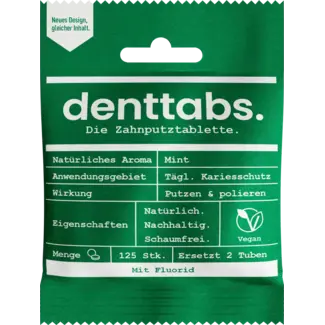 DENTTABS DENTTABS Tandpastatabletten met fluoride