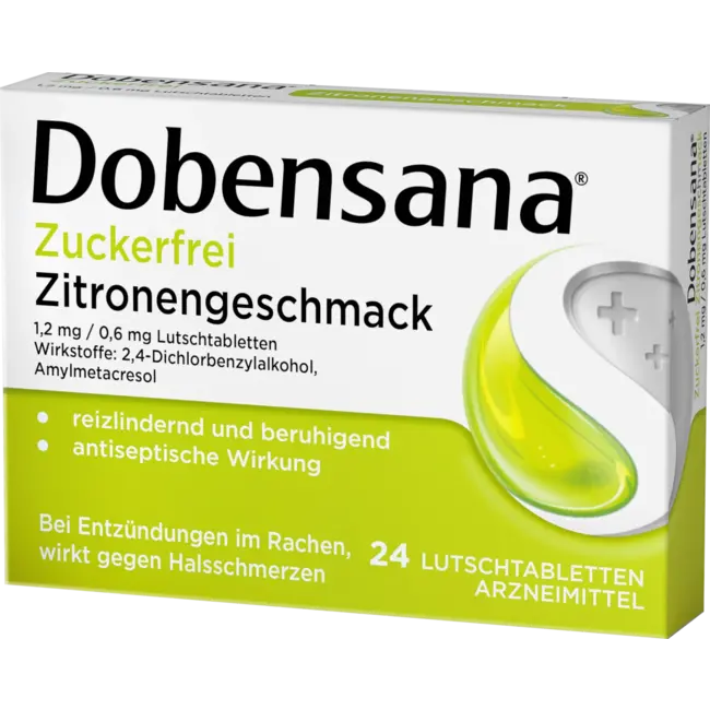 Dobensana Suikervrije Citroensmaak Zuigtabletten 24 St