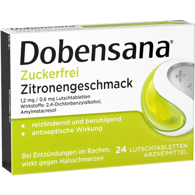Dobensana Suikervrije Citroensmaak Zuigtabletten 24 St