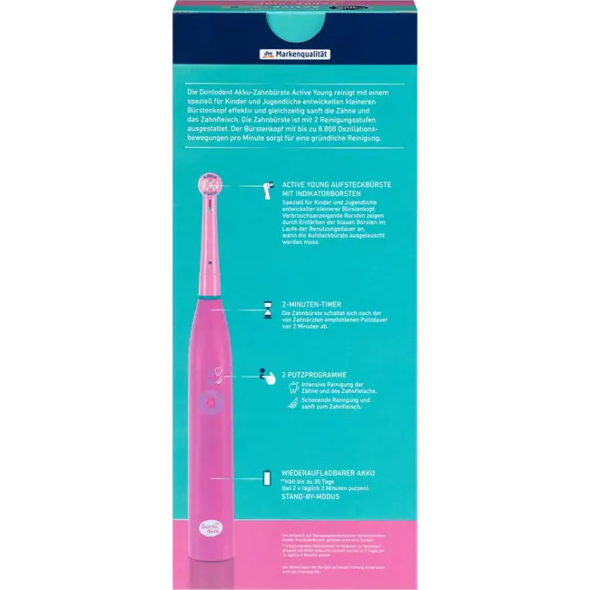 Dontodent Accu Tandenborstel Active Young Pink 1 St