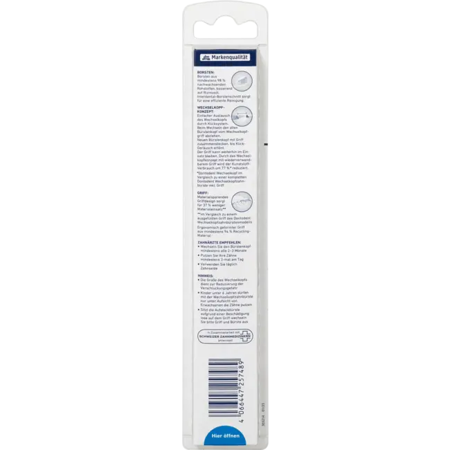 Dontodent Tandenborstel Verwisselbare Kop Medium, 1 Handvat + 3 Verwisselbare Koppen 1 St