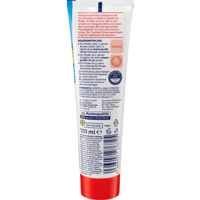 Dontodent Tandpasta Kinderen Tot 6 Jaar 100 ml