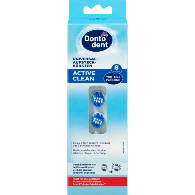 Dontodent Opzetborstels Active Clean 8 St