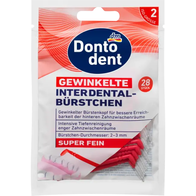 Dontodent Dontodent Interdentale Borstels Haaks Rood 0,4 Mm ISO 2, 28 St 28 St