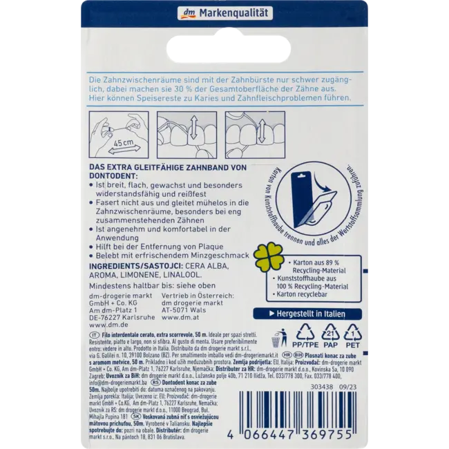 Dontodent Dontodent Tandriem Extra Glad, 50 M 50 m