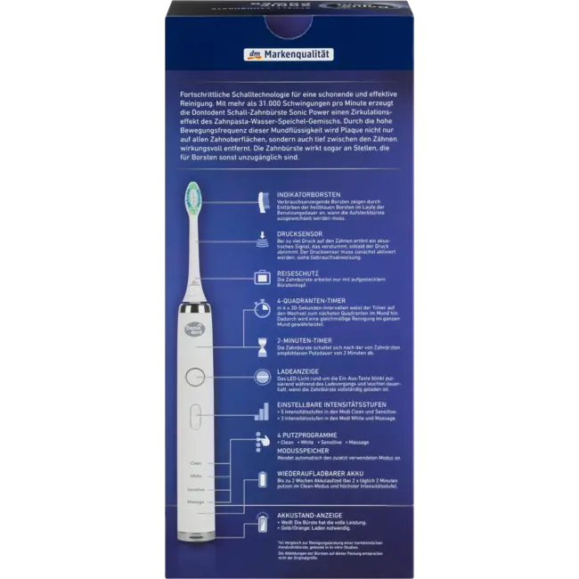 Dontodent Sonic Power Elektrische Sonische Tandenborstel 1 St